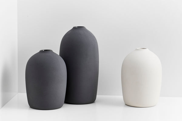 RAW keramik vase lille - grå