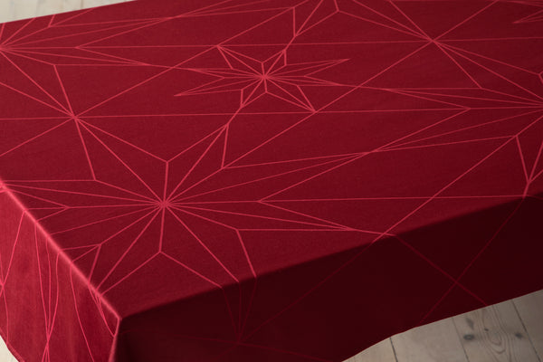 STARS tablecloth 270 cm - advent red