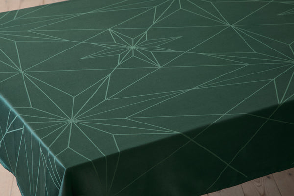 STARS tablecloth 320 cm - spruce green