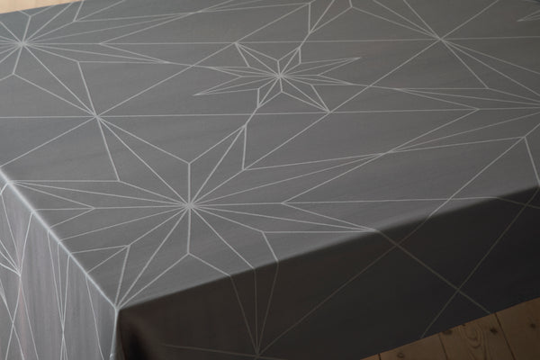 STARS tablecloth 370 cm - winter grey
